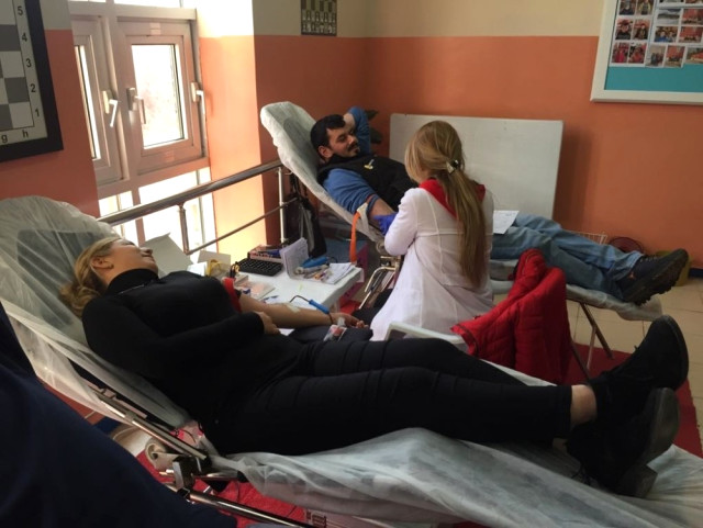 Fatsa’da Öğrenci ve Velilerden Kan Bağışı