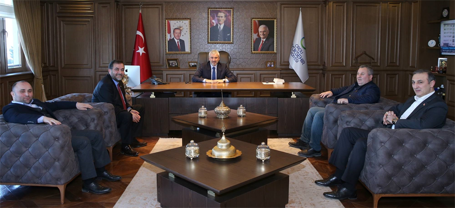 MHP İL YÖNETİMİNDEN BAŞKAN YILMAZ’A İADE-İ ZİYARET