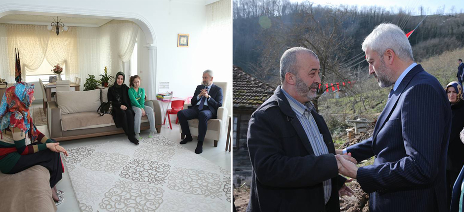 BAŞKAN YILMAZ’DAN ŞEHİT AİLELERİNE ZİYARET