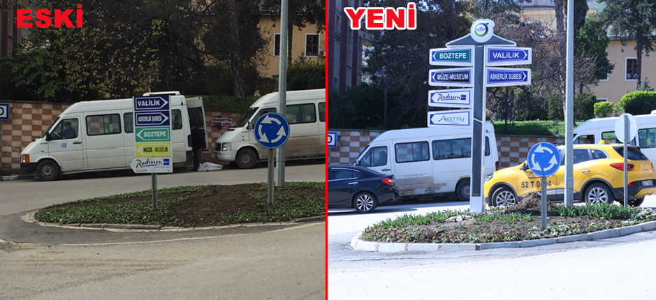 YÖNLENDİRME TABELALARI YENİLENİYOR