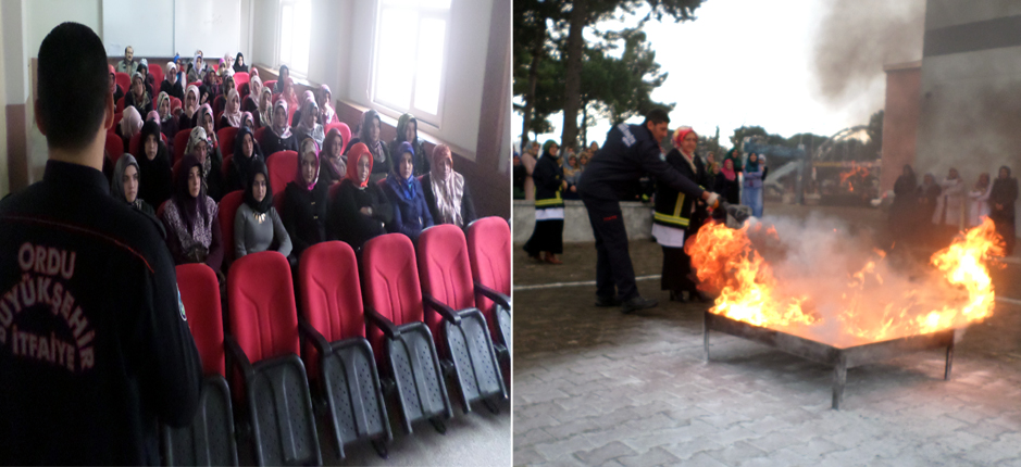 İTFAİYEDEN KUR’AN KURSLARINA YANGIN EĞİTİMİ