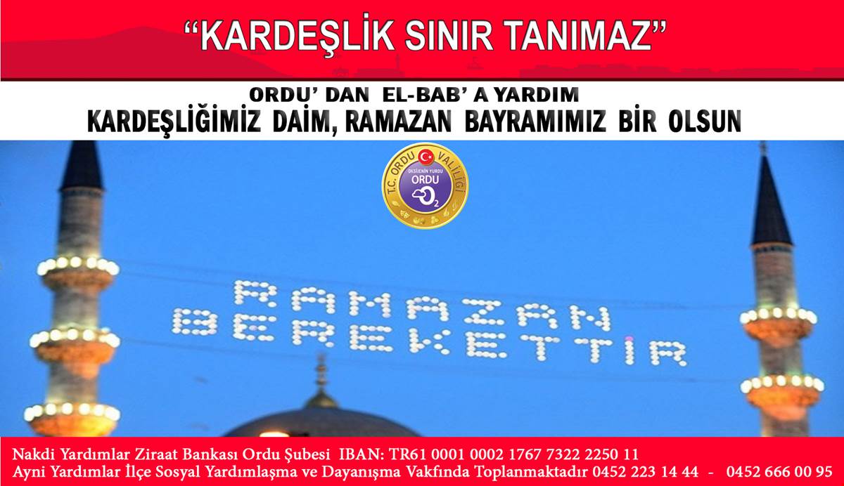 Ordu’dan, El-Bab’a Yardım Kampanyası Düzenlendi